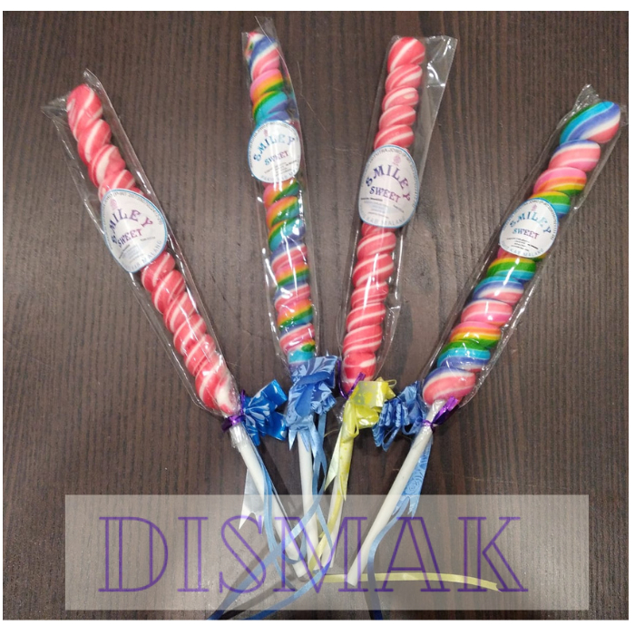 

Permen Lolipop Spiral Smiley Sweet Warna Warni