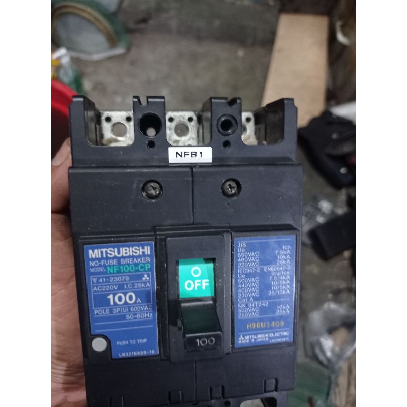 Mcb Panel Listrik Saklar Circuit Breaker Mitsubishi Ori 100A