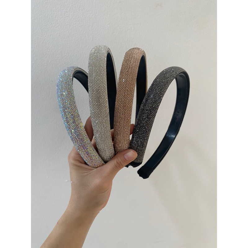 Bando Permata Fashion Korea Bandana Busa Aksesoris Rambut Wanita