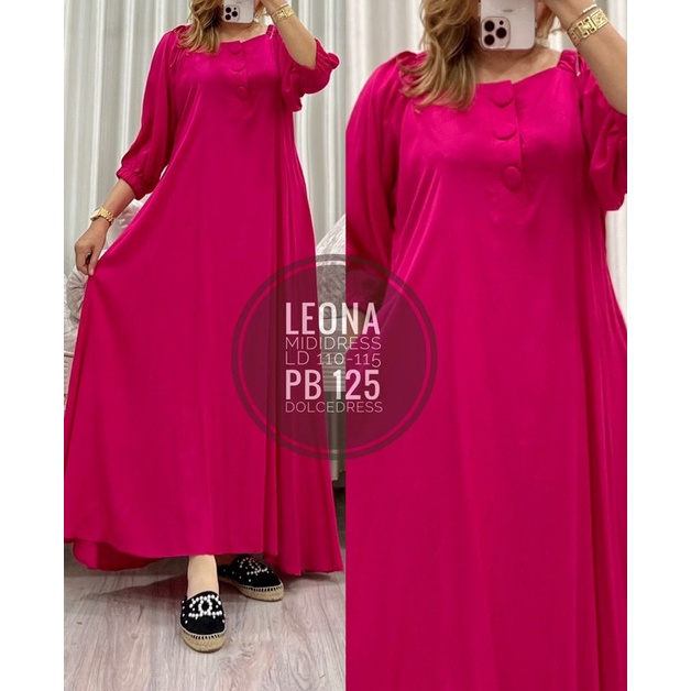 ART I63S Daster Arab Dolce LEONA Midi Dress Rayon Bumil Busui Nyaman