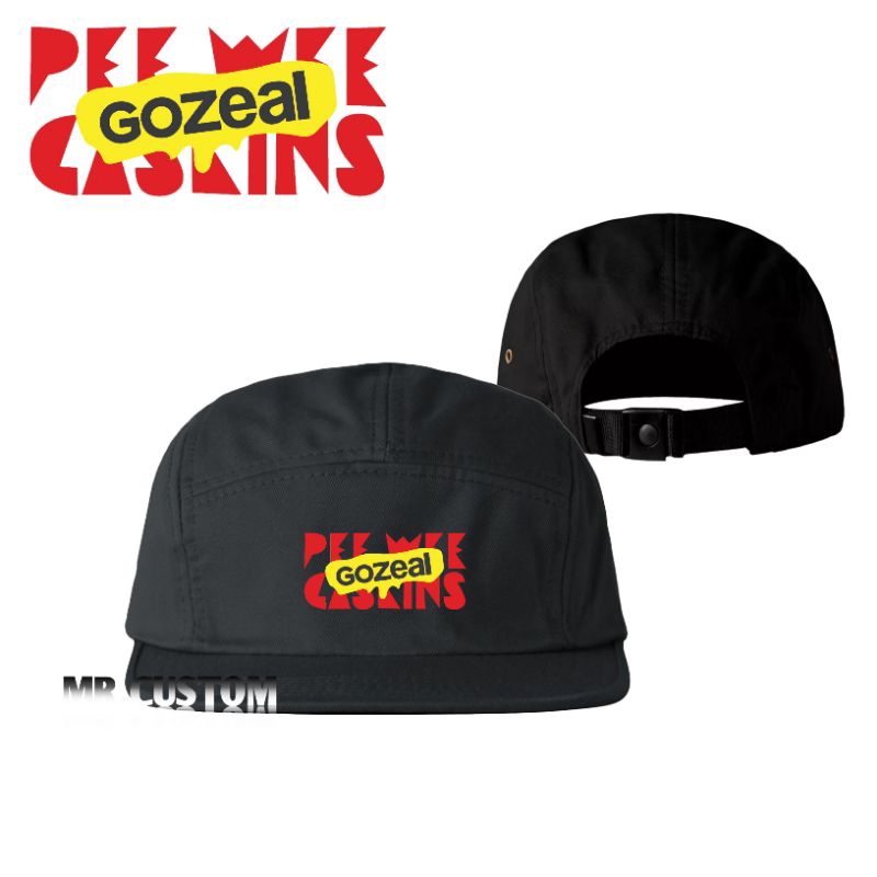 Topi 5 Panel Gozeal x PWG - Topi Five Panel Pee Wee Gaskins - Topi Casual Dewasa