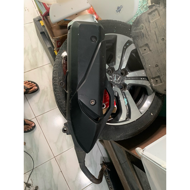 knalpot vario 160 original ahm copotan