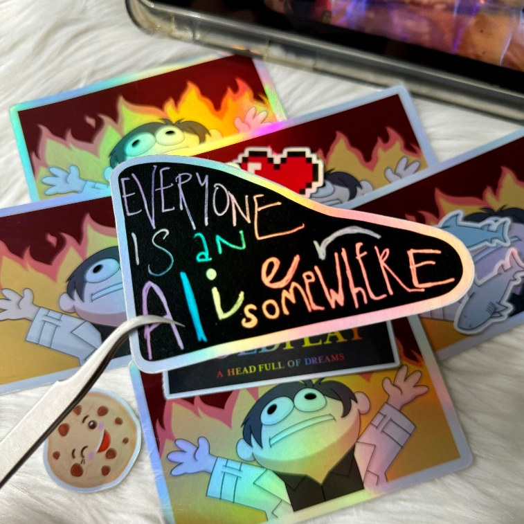 

HOLOGRAM Tumblr Sticker Custom High Quality / Stiker Aesthetic hp / laptop / motor / mobil / Binder