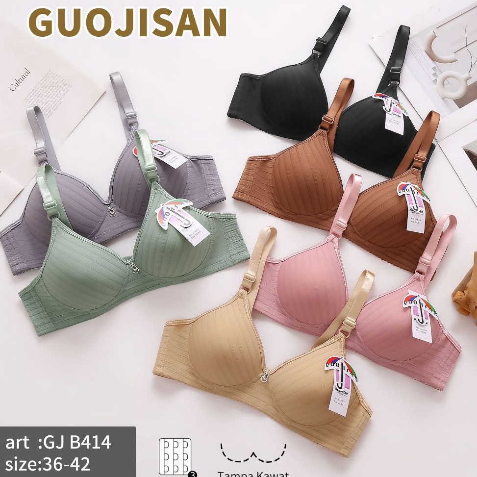 ART C18C 5 PCS BRA GUOJISAN POLOS KAIT 3 CUP B BELLEHIJABSHOP PROMO BH WANITA GUOJISAN