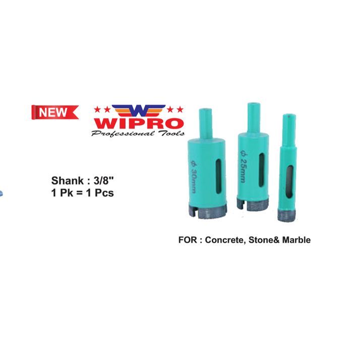 

Mata Bor Granit 25 mm WIPRO Diamond Core Drill 25mm Batu Marmer Beton
