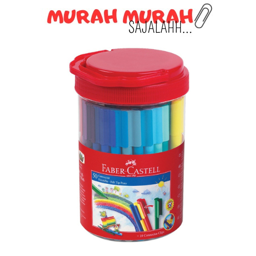 

Konektor Pen Faber Castell / Spidol Warna Kemasan 50 Warna / Bentuk Bucket Tabung / Connector Pen Set 50