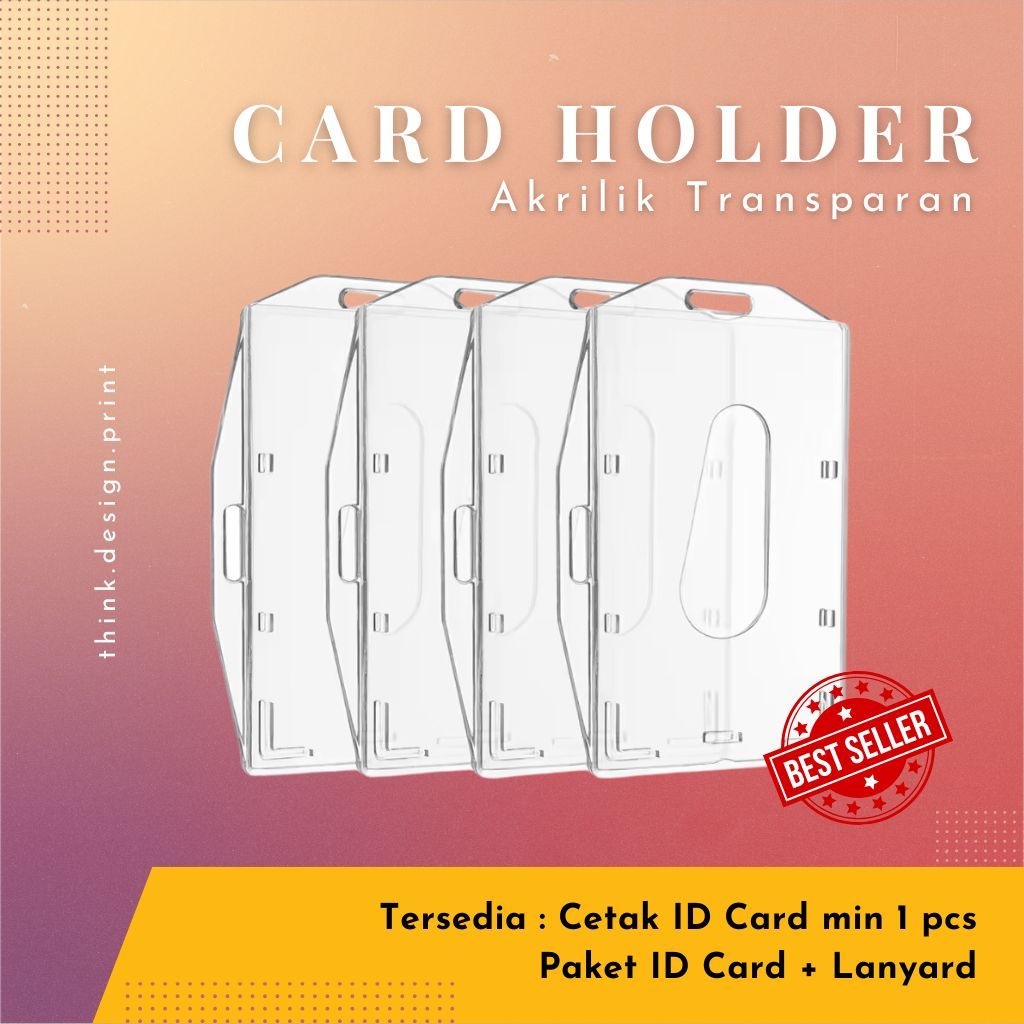 

ID Card Akrilik / Card Holder / IDcard Transparan / Nametag