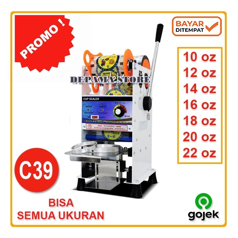 Original Mesin Cup Sealer Semua Ukuran Cup 12 - 22 Oz - PROMO
