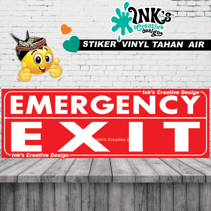 

Stiker EMERGENCI EXIT - Rumah sakit- klinik - poli klinik - gedung