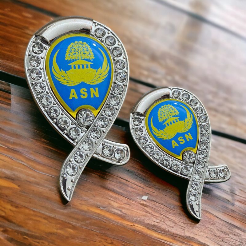 pin hijab logo korpri peniti - bros pita logo korpri