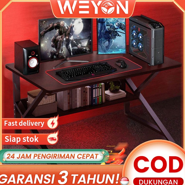 CHEKOUT Weyon meja komputemeja kantormeja gamingmeja laptopmeja komputer gamingmeja belajarA122A