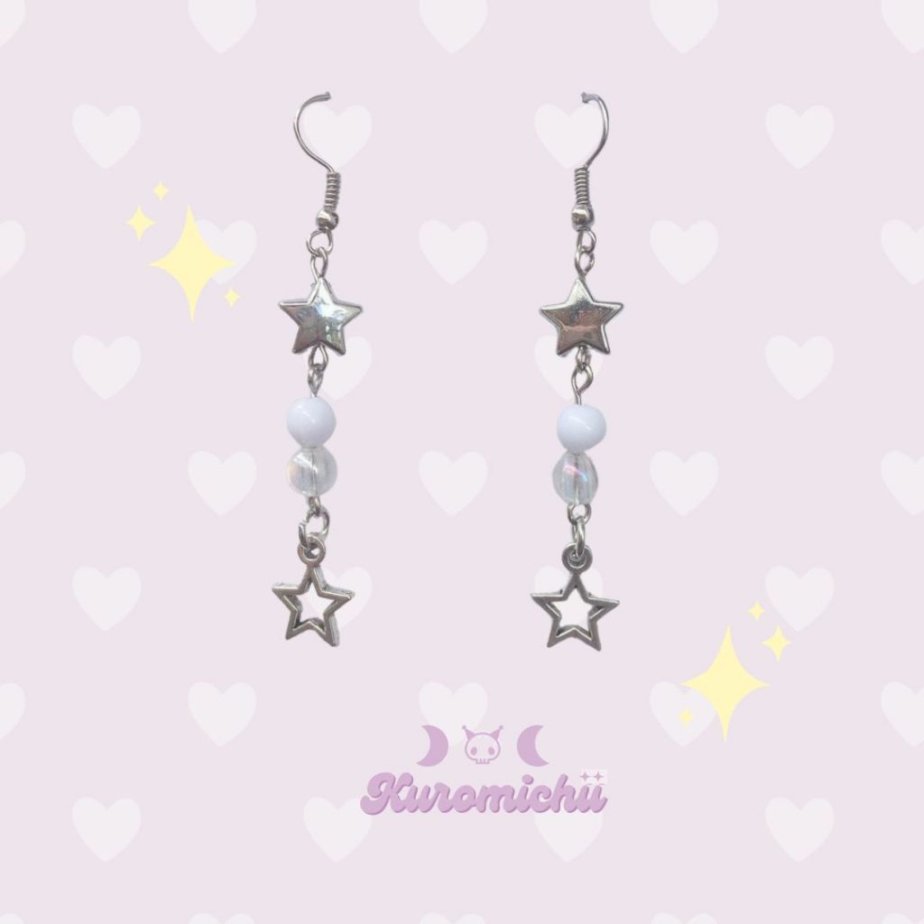 Aesthetic Y2K Metallic Star Earrings