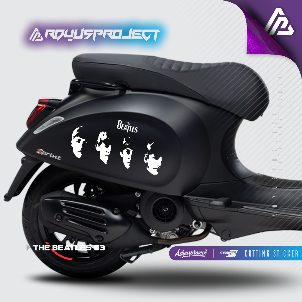 Stiker THE BEATLES 03 Cutting Sticker | Sticker | Stiker Vespa | Stiker Scoopy | Stiker Genio | Stik
