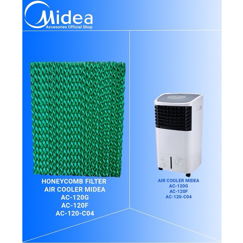 HONEYCOMB FILTER AIR COOLER 254,4 x 28 Cm MIDEA AC120-G , AC120-F , AC120-C04 ORIGINAL
