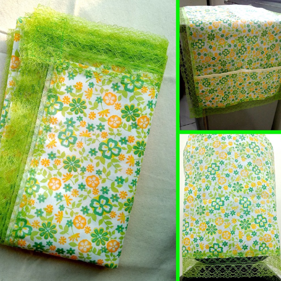 HARGA TERMURAAH et Taplak meja makan 4  6 kursi  cover kulkas  cover galon anti air