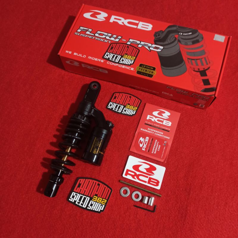 Shock Shockbreaker RCB Racing Boy Flow Pro Black 305mm Mio Sporty Mio Smile Mio Soul Fino Xeon GT