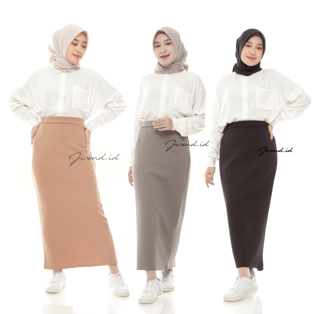 ROK SPAN SCUBA TEBAL/ ROK SPAN KERJA/ ROK SPAN OOTD
