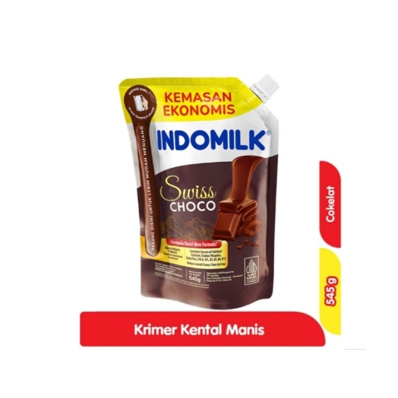 

INDOMILK Krimer Kental Manis Swiss Choco Pouch 545 g