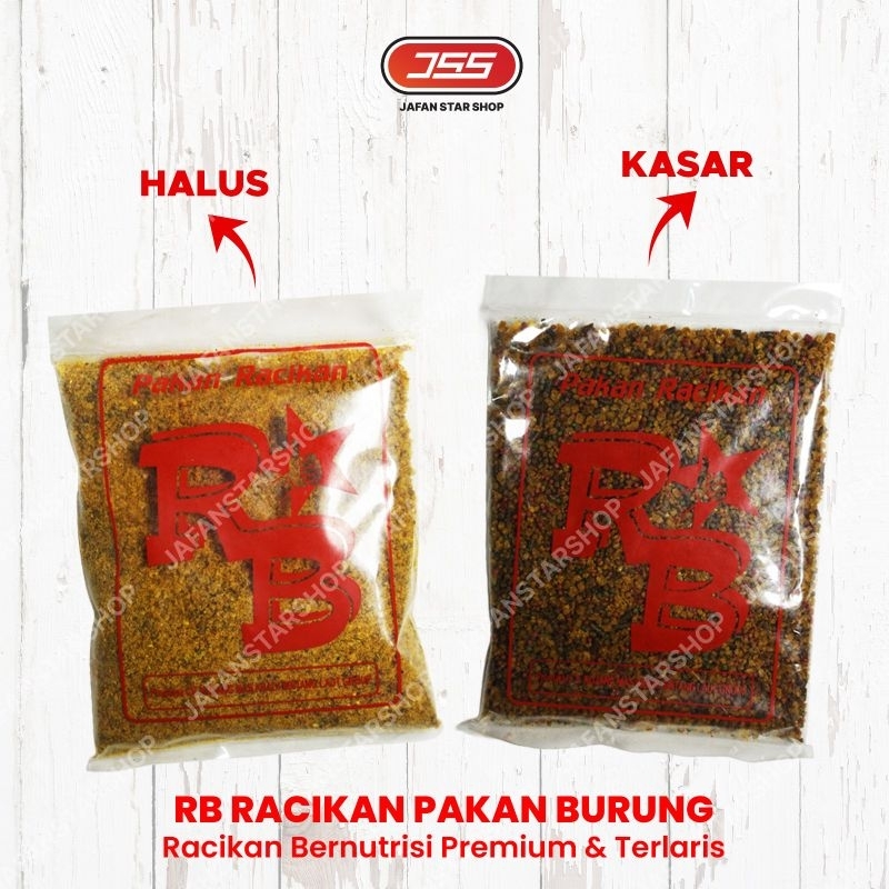 RB Racikan Pakan Burung Premium Voer halus dan Voer Kasar untuk burung pemakan serangga seperti mura