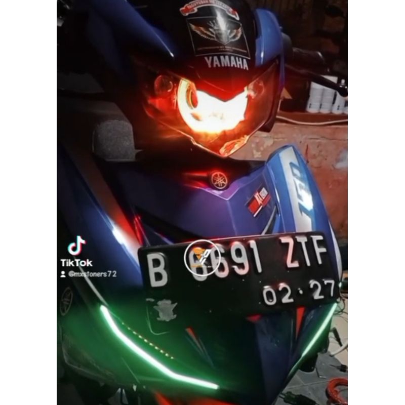 Headlamp biled 4 lensa mx king v2 1 sett