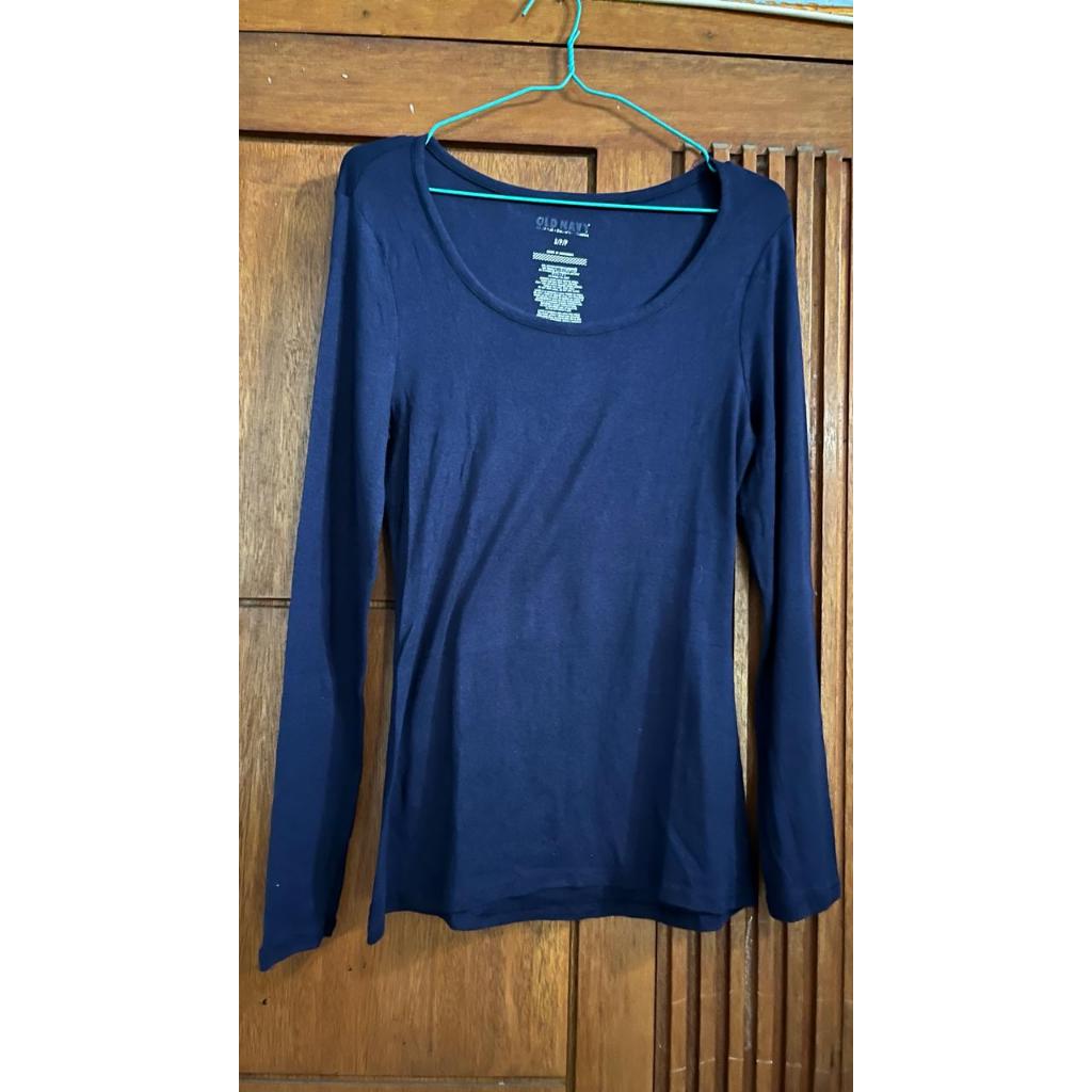 Kaos panjang wanita Navy