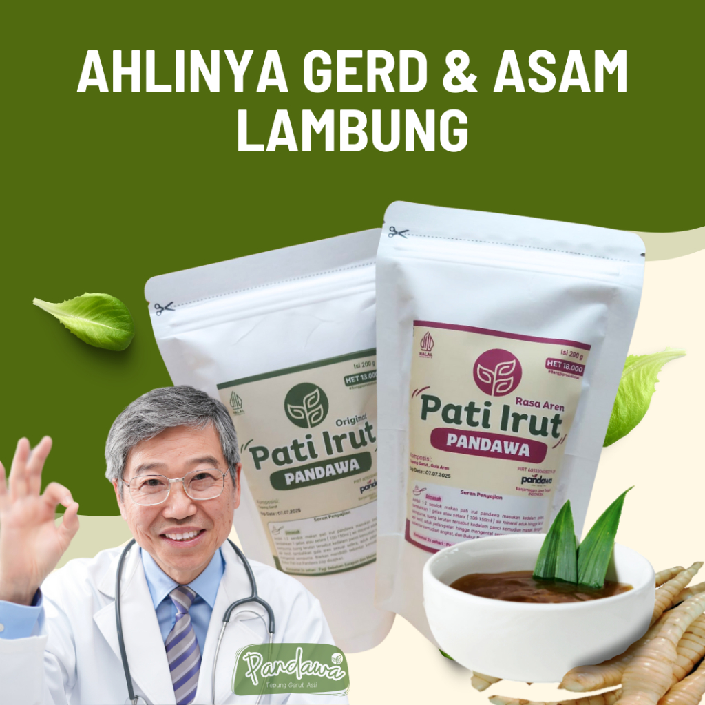 

Tepung pati garut asli | tepung garut osli organik | herbal asam lambung dan GERD cap PANDAWA