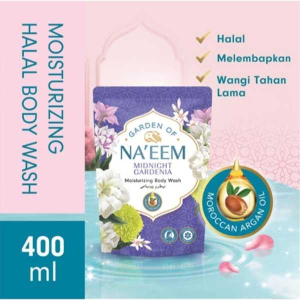 Garden Of Naeem Sabun Cair  Refill 400 ml Naeem Sabun Cair Midnight Gardenia 400ml Garden