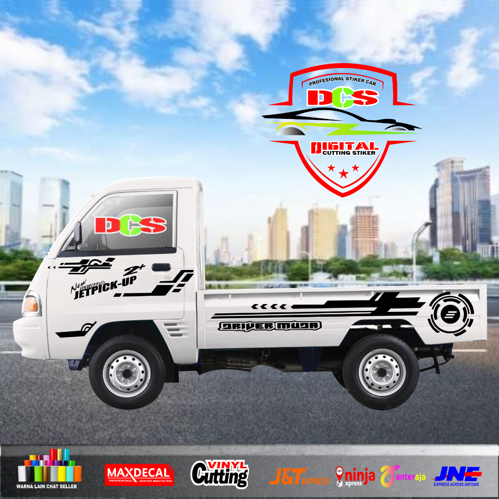 Stiker Cutting Mobil Pickup Futura Stiker Jet Pickup Futura Suzuki Sport Stiker Variasi Mobil Pickup