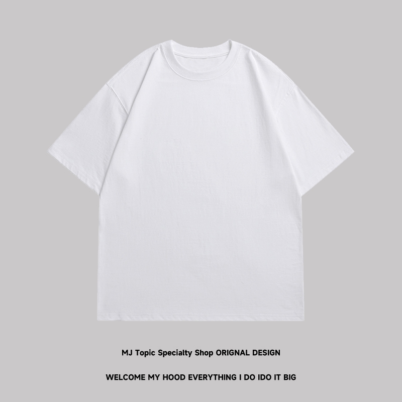 kaos laki laki kaos hitam katun baju kaos lengan pendek  baju pria kaos kerah kaos termurah kaos abu abu kaos pasangan baju atasan pria-PUTIH（Warna dasar）