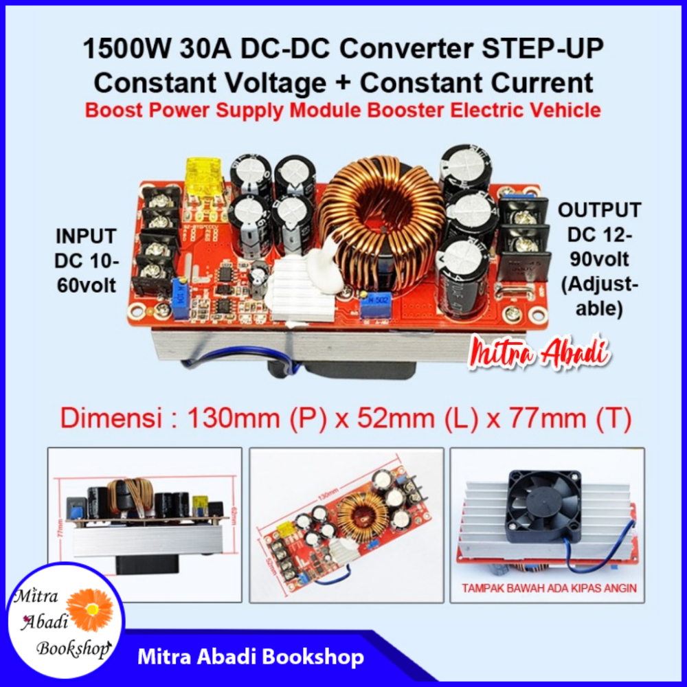 1500W 30A DC-DC Converter STEP UP Constant Voltage & Current BOOSTER