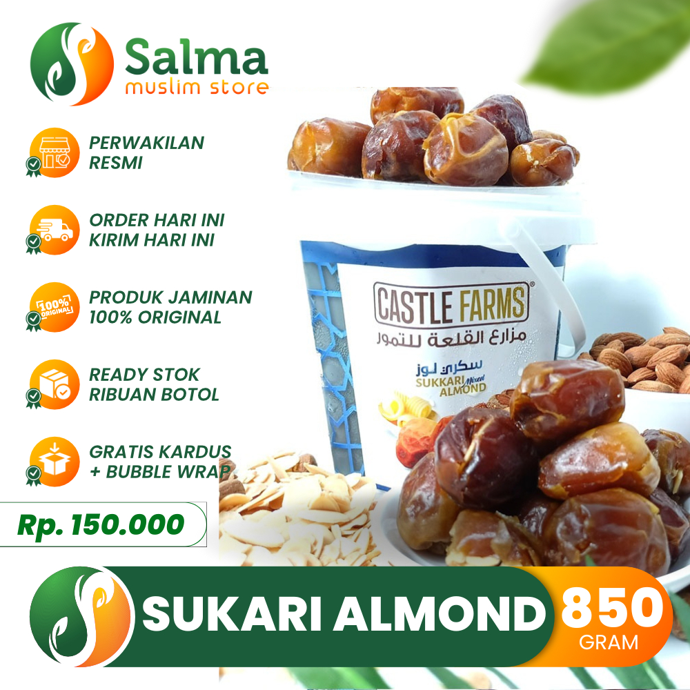 

Kurma Sukari Almond Butter Castle Farms 850 Gram Kurma Sukarri Ember Mixed Almond Better Lebih Empuk