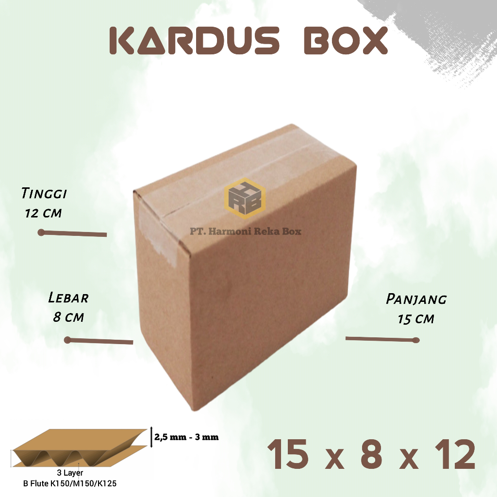 

Kardus/Box Packing Polos Luar Dalam Ukuran 15×8×12 cm