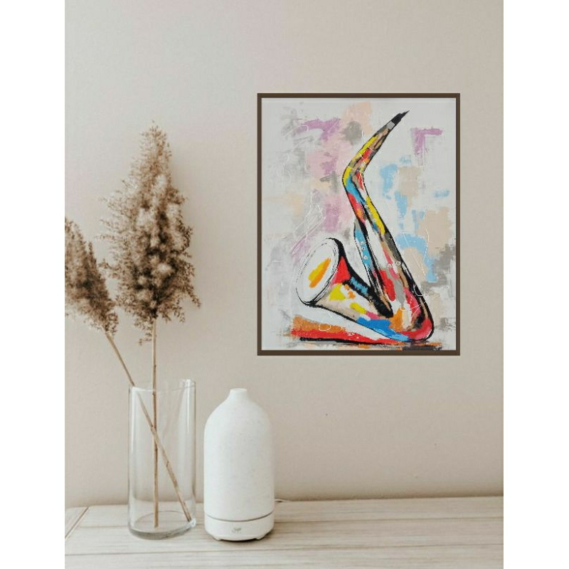 Lukisan Kanvas Asli Lukisan Cat Acrylic Lukisan Abstrak Aesthetic Hiasan Dinding M019