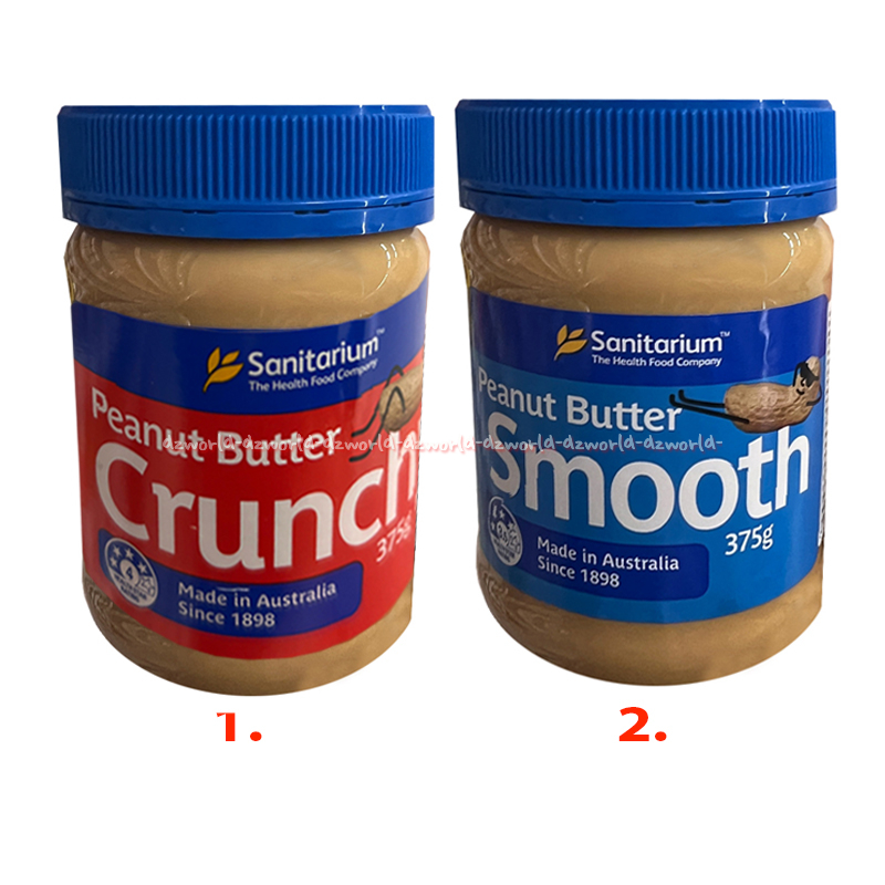 

Sanitarium 375gr Peanut Butter Crunch Made In Australia Selai Kacang Smooth