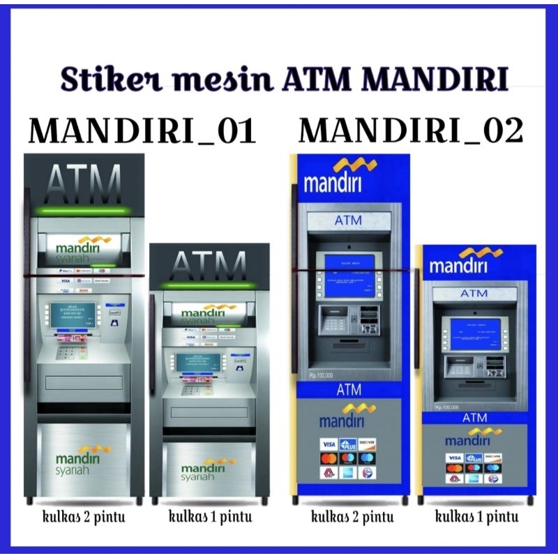 Stiker kulkas motif ATM MANDIRI / MANDIRI SYARIAH