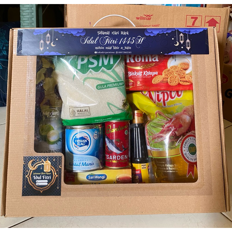 

HAMPERS SEMBAKO HARI RAYA IDUL FITRI TERMURAH FREE BOX, FREE GREETING CARD KHUSUS PENGIRIMAN INSTANT GOJEK/SPX