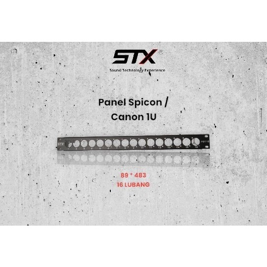 STX - TERMINAL : Panel Speacon/Canon 1U/16 Lubang