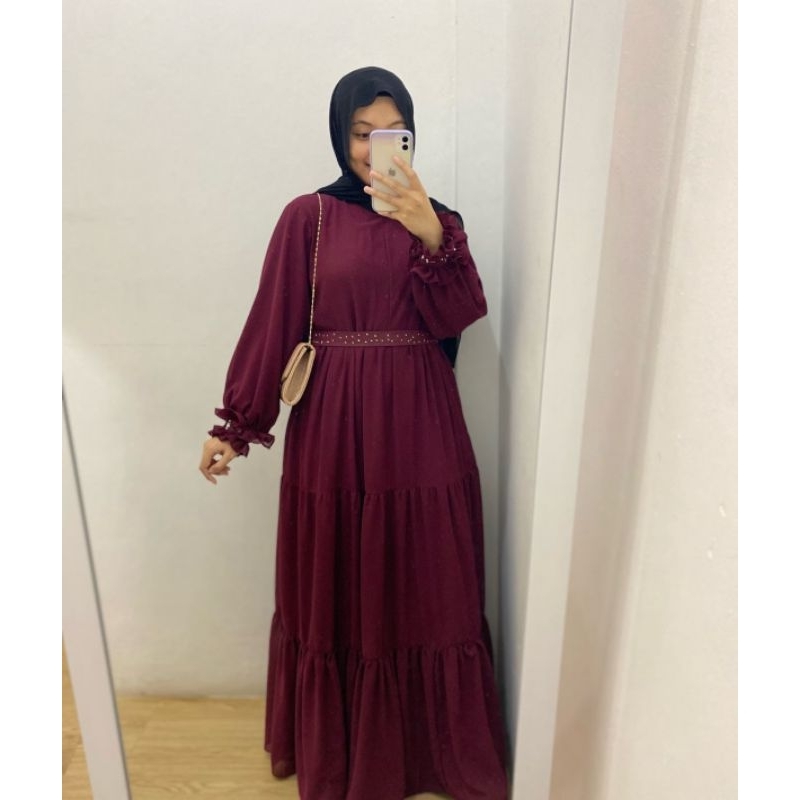 Gamis Rufle/gamis ceruty ibu dan anak couple