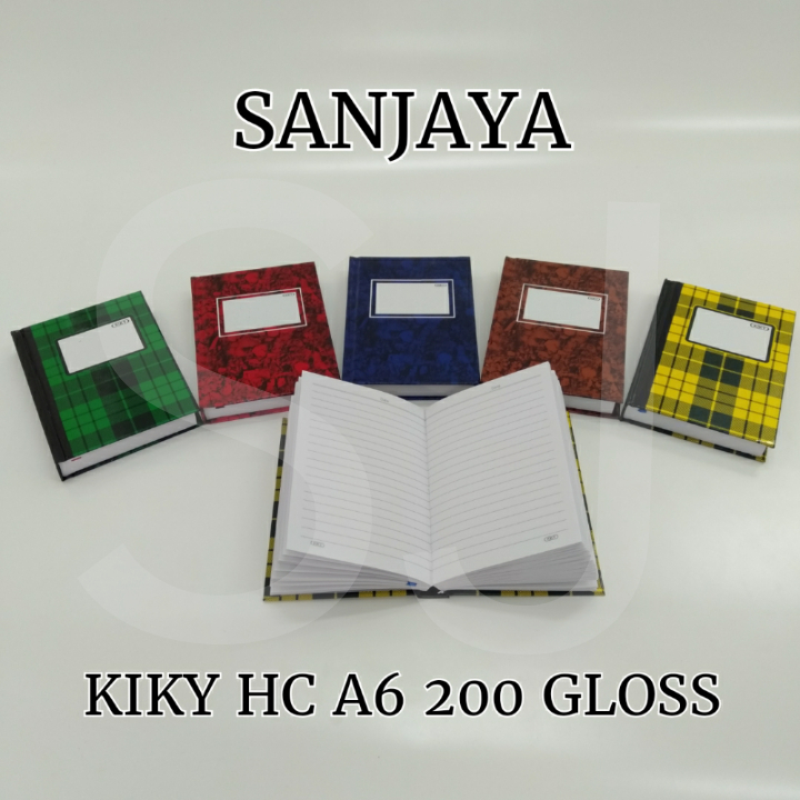 

Kiky Buku Hard Cover A6 Gloss 200 Lembar / Buku Catatan Ukuran A6 / Buku Tulis Note / Kiky HC A6 200 Gloss