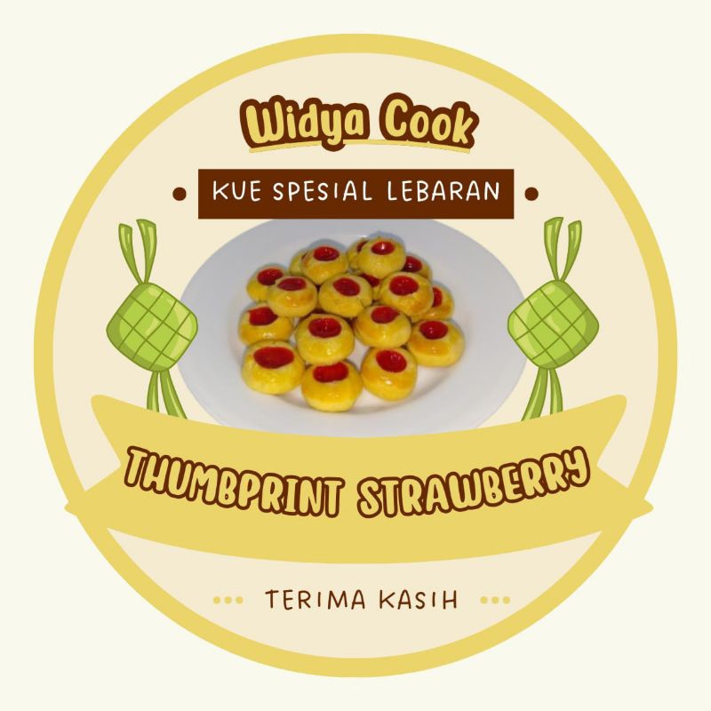 

KUE LEBARAN THUMBPRINT STRAWBERRY