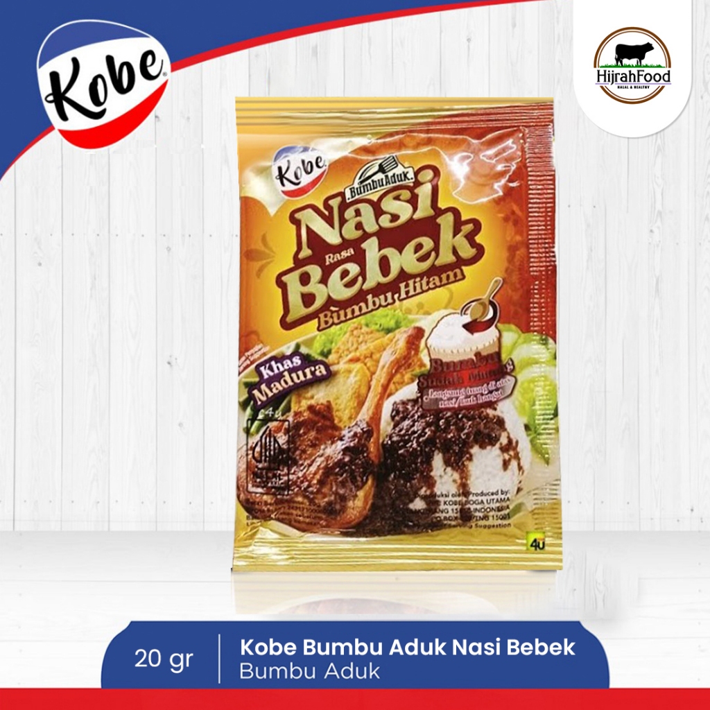 

Kobe Bumbu Aduk Nasi Bebek Rasa Bumbu Hitam Praktis 20 gram Khas Madura