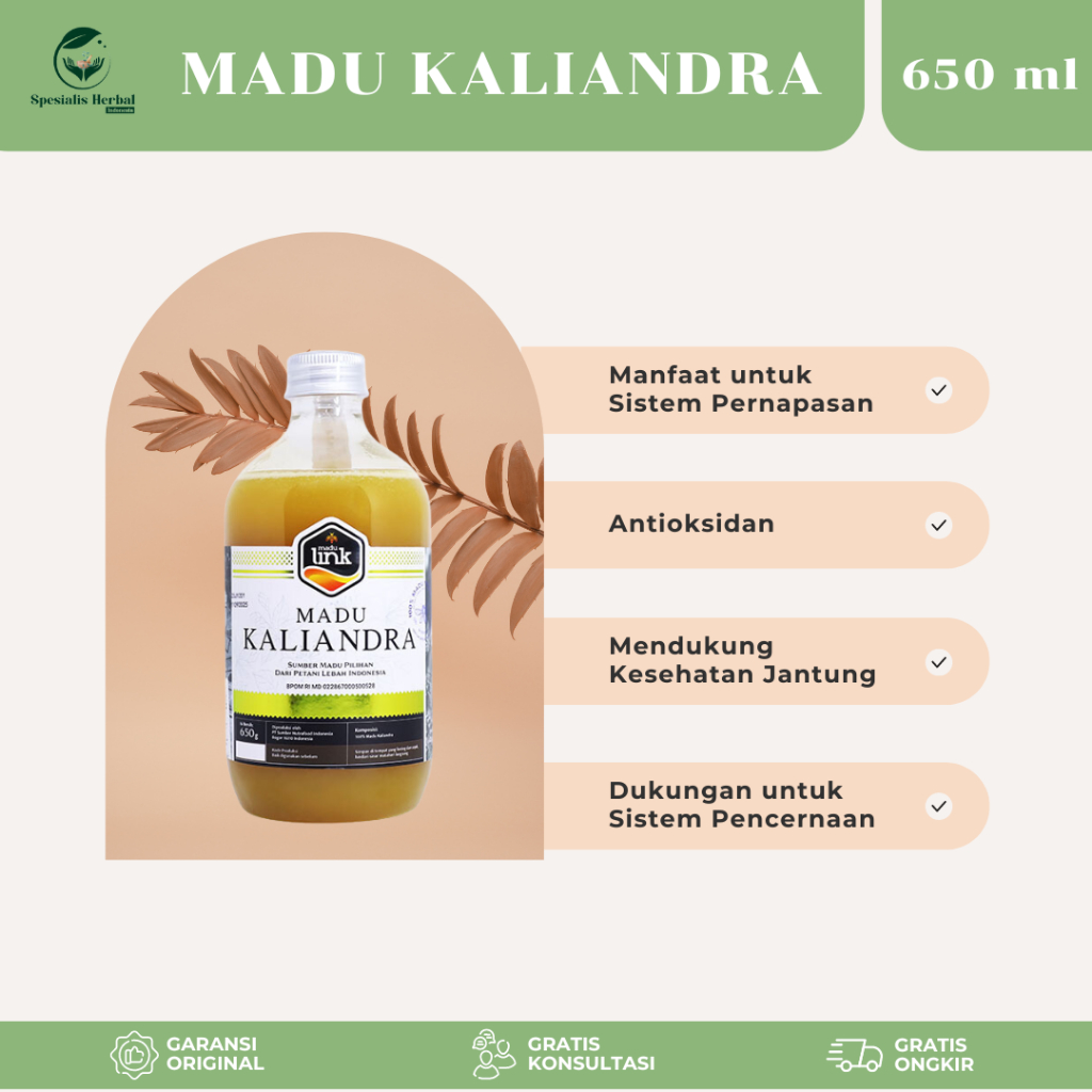 

Madu Kaliandra 650 Gr (Kaliandra, Randu, Rambutan)- Madu Link ASLI