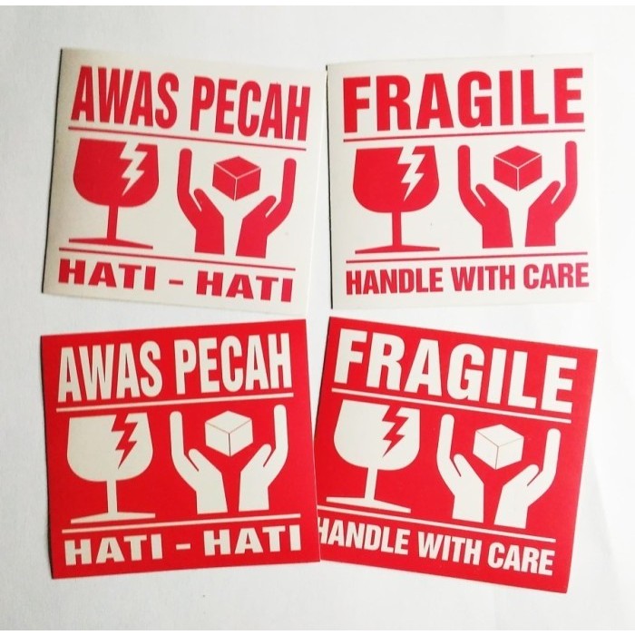 

Cetak Stiker Awas Pecah - Print Sticker Fragile - Die Cut