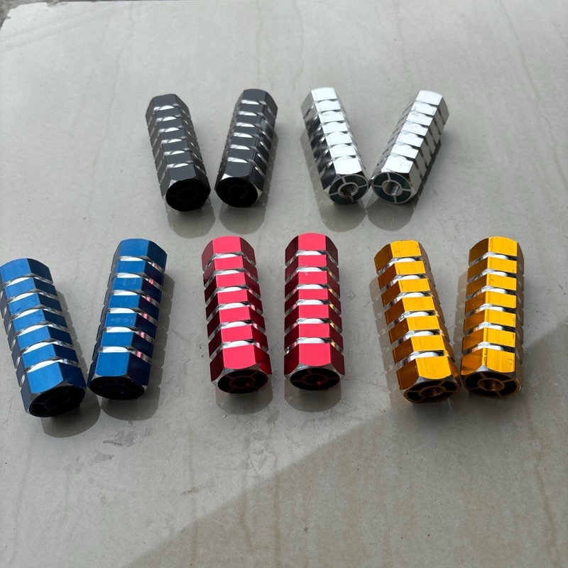 jalu alloy warna step pijakan kaki boncengan belakang sepeda anak bmx minion fixie SEPASANG
