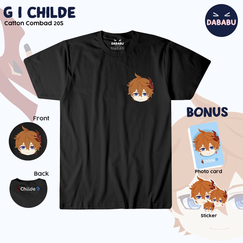 T-Shirt/Baju kaos Childe ala ala nendo | Genshin Impact | Dababu Shoppu
