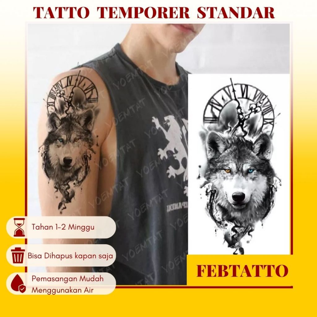 Tato Temporer Ukuran 21cmx11cm Tato Lengan Tato Dada Tato tangan Tato Kaki Tato Punggung Tato Jari  