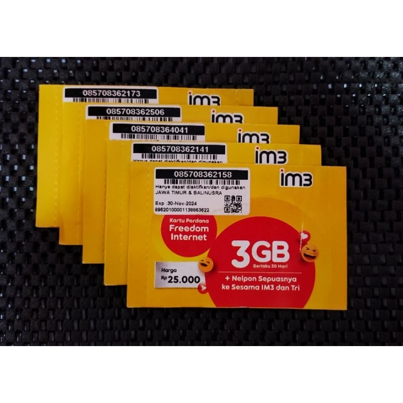 Perdana Indosat 3Gb SP 3GB Indosat Baru