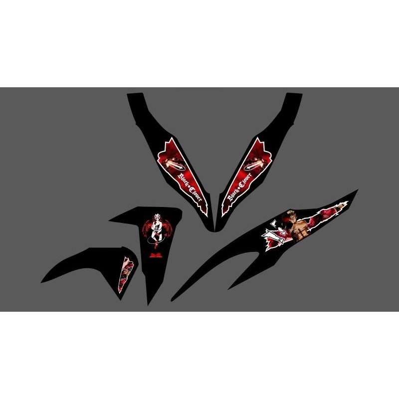 STIRPING STICKER TRANSPARAN HONDA VARIO NEW 125/150 DESIGN ANIME