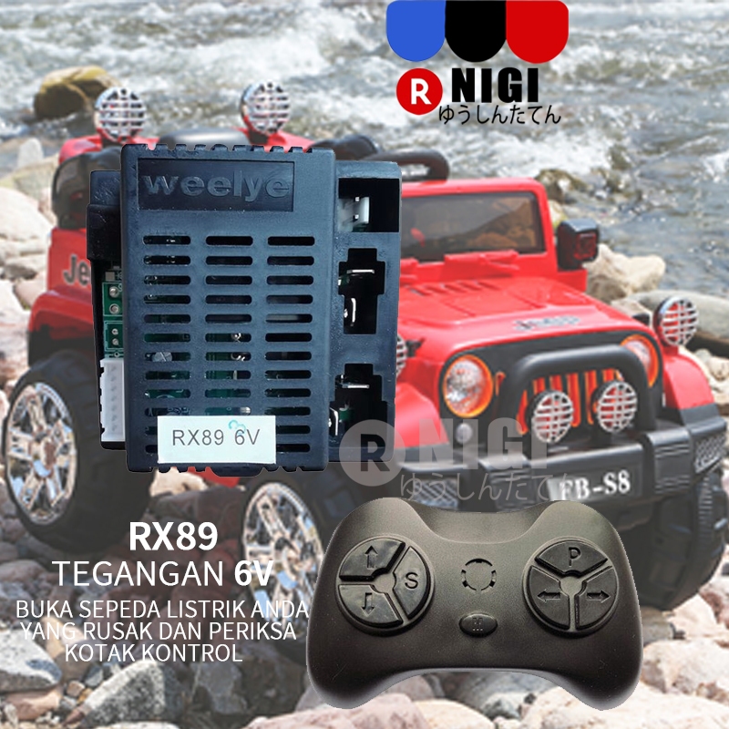 NIGI  WEELYE 2.4G RX60 RX-89 IC Signal Controller - Receiver Mobil Aki 6V