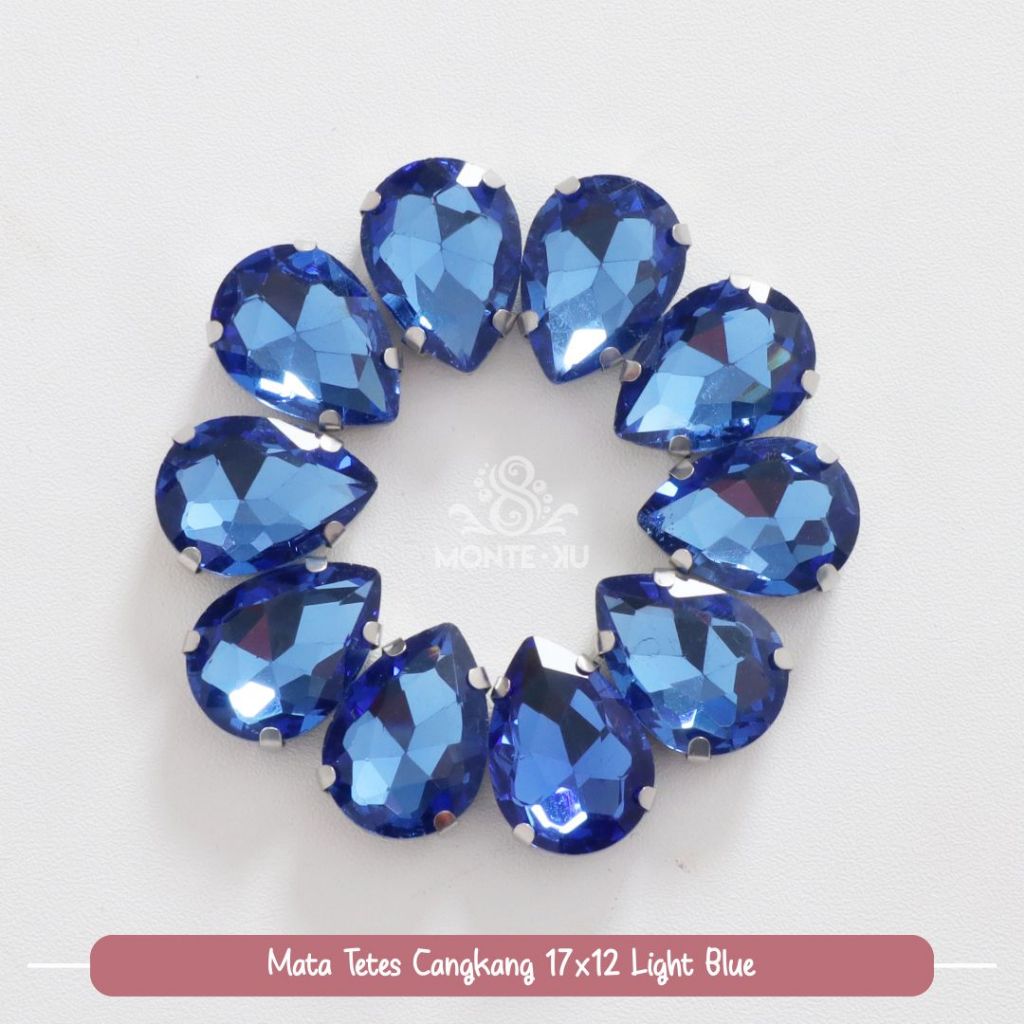 Monte Manik Mote Beads Borci Payet Mata Tetes Cangkang 17x12 Mata Kristal Kecil Besar Murah bisa GO 